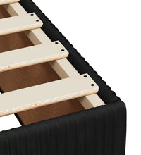 Boxspringbett mit Matratze Schwarz 90x200 cm Samt