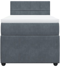 Boxspringbett mit Matratze Dunkelgrau 90x200 cm Samt