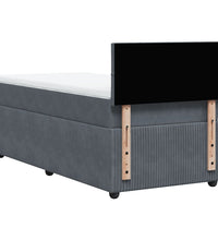 Boxspringbett mit Matratze Dunkelgrau 90x200 cm Samt