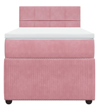 Boxspringbett mit Matratze Rosa 90x200 cm Samt