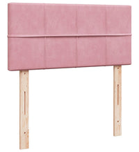 Boxspringbett mit Matratze Rosa 90x200 cm Samt