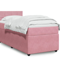 Boxspringbett mit Matratze Rosa 90x200 cm Samt