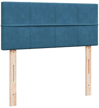 Boxspringbett mit Matratze Blau 120x190 cm Samt