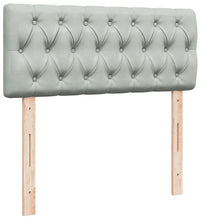 Boxspringbett mit Matratze Hellgrau 120x190 cm Samt