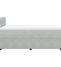 Boxspringbett mit Matratze Hellgrau 120x190 cm Samt