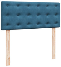 Boxspringbett mit Matratze Blau 120x190 cm Samt
