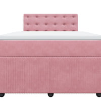 Boxspringbett mit Matratze Rosa 120x190 cm Samt