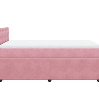 Boxspringbett mit Matratze Rosa 120x190 cm Samt