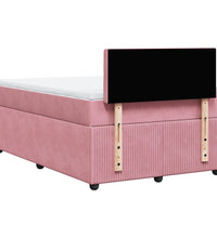 Boxspringbett mit Matratze Rosa 120x190 cm Samt