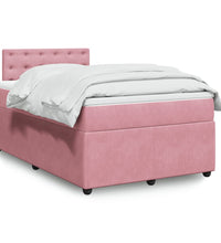 Boxspringbett mit Matratze Rosa 120x190 cm Samt