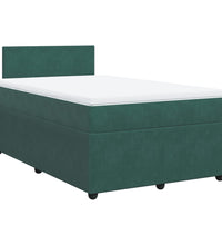 Boxspringbett mit Matratze Dunkelgrün 120x200 cm Samt