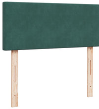 Boxspringbett mit Matratze Dunkelgrün 120x200 cm Samt