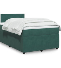 Boxspringbett mit Matratze Dunkelgrün 120x200 cm Samt