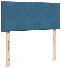 Boxspringbett mit Matratze Blau 120x200 cm Samt