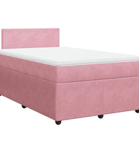 Boxspringbett mit Matratze Rosa 120x200 cm Samt