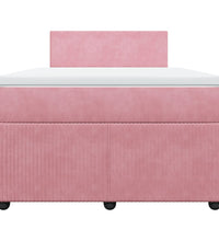 Boxspringbett mit Matratze Rosa 120x200 cm Samt