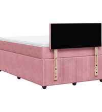 Boxspringbett mit Matratze Rosa 120x200 cm Samt