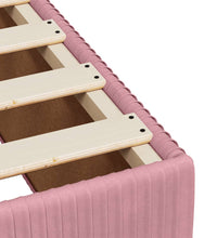 Boxspringbett mit Matratze Rosa 160x200 cm Samt