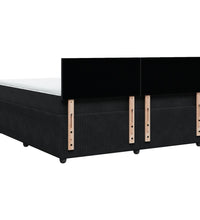 Boxspringbett mit Matratze Schwarz 180x200 cm Samt