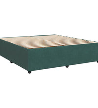 Boxspringbett mit Matratze Dunkelgrün 180x200 cm Samt