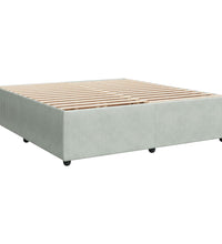 Boxspringbett mit Matratze Hellgrau 180x200 cm Samt