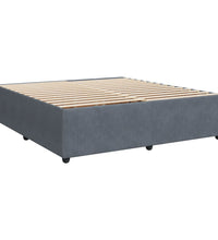Boxspringbett mit Matratze Dunkelgrau 180x200 cm Samt