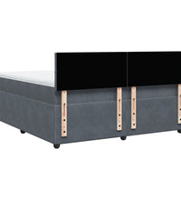 Boxspringbett mit Matratze Dunkelgrau 180x200 cm Samt