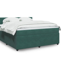 Boxspringbett mit Matratze Dunkelgrün 180x200 cm Samt