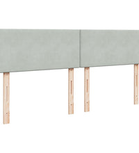 Boxspringbett mit Matratze Hellgrau 200x200 cm Samt