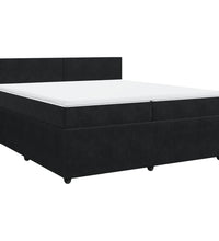 Boxspringbett mit Matratze Schwarz 200x200 cm Samt