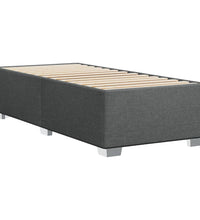 Boxspringbett mit Matratze Dunkelgrau 80x200 cm Stoff