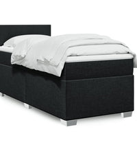 Boxspringbett mit Matratze Schwarz 80x200 cm Stoff