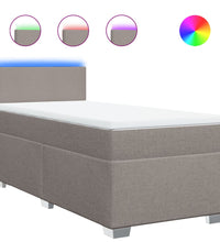 Boxspringbett mit Matratze Taupe 80x200 cm Stoff