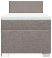 Boxspringbett mit Matratze Taupe 80x200 cm Stoff