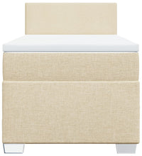 Boxspringbett mit Matratze Creme 80x200 cm Stoff