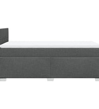 Boxspringbett mit Matratze Dunkelgrau 80x200 cm Stoff