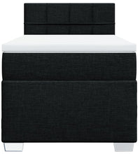 Boxspringbett mit Matratze Schwarz 80x200 cm Stoff
