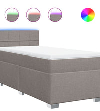 Boxspringbett mit Matratze Taupe 80x200 cm Stoff