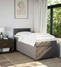 Boxspringbett mit Matratze Taupe 80x200 cm Stoff