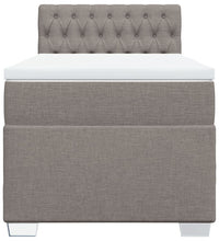 Boxspringbett mit Matratze Taupe 80x200 cm Stoff