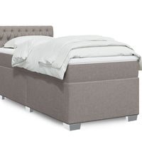 Boxspringbett mit Matratze Taupe 80x200 cm Stoff