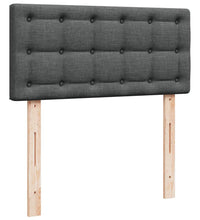 Boxspringbett mit Matratze Dunkelgrau 80x200 cm Stoff