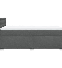 Boxspringbett mit Matratze Dunkelgrau 80x200 cm Stoff