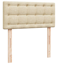 Boxspringbett mit Matratze Creme 80x200 cm Stoff
