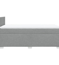 Boxspringbett mit Matratze Hellgrau 90x190 cm Stoff