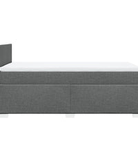 Boxspringbett mit Matratze Dunkelgrau 90x190 cm Stoff