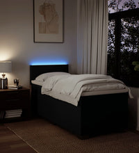 Boxspringbett mit Matratze Schwarz 90x190 cm Stoff
