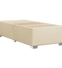 Boxspringbett mit Matratze Creme 90x190 cm Stoff