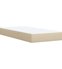Boxspringbett mit Matratze Creme 90x190 cm Stoff