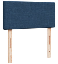 Boxspringbett mit Matratze Blau 90x190 cm Stoff